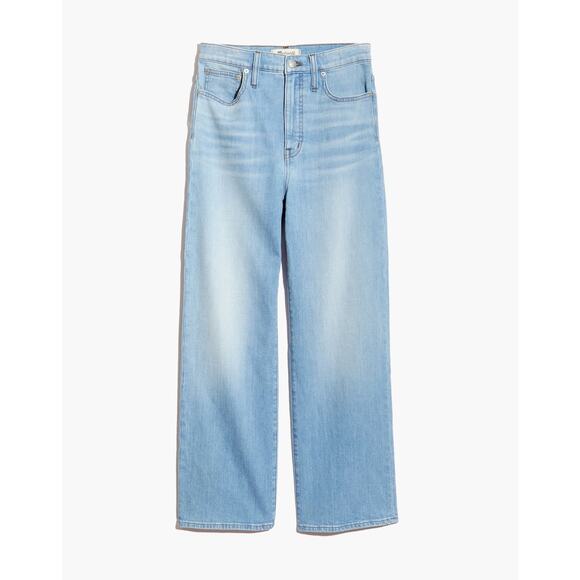 Madewell Slim Wide Leg Jeans Size 27 Eastwick Blue Crop Stretch Denim Staple - Picture 6 of 14